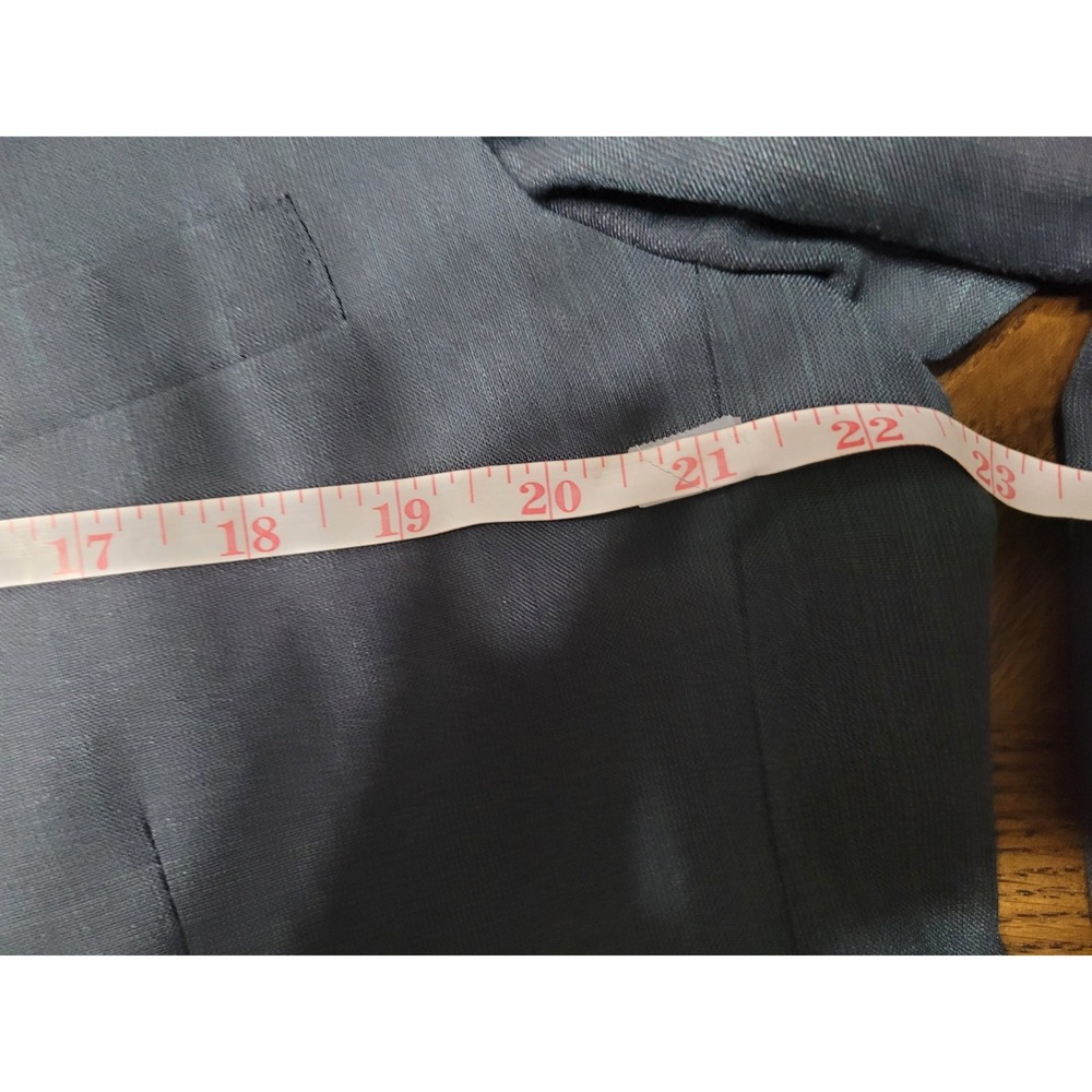 Kuppenheimer Mens Clothiers Charcoal Pinstripe Wool Blend Blazer Size 44R - Picture 9 of 9